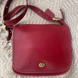 Vintage Coach Stewardess Bag - Red